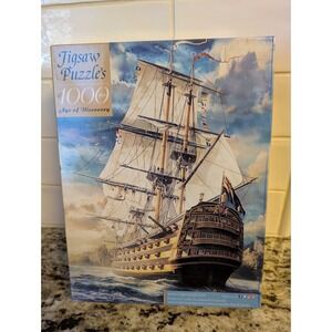 Sailing Ship Puzzles for Adults 1000 Piece Wooden Jigsaw Puzzle Difficult NEW